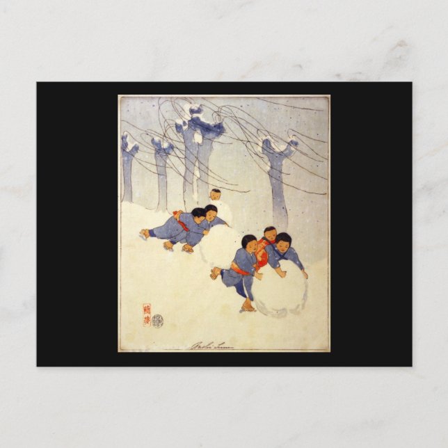 Bertha Boynton Lum Snowballs Postcard (Front)