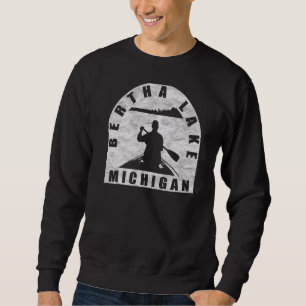 Bertha Lake Canoeing Michigan Sweatshirt