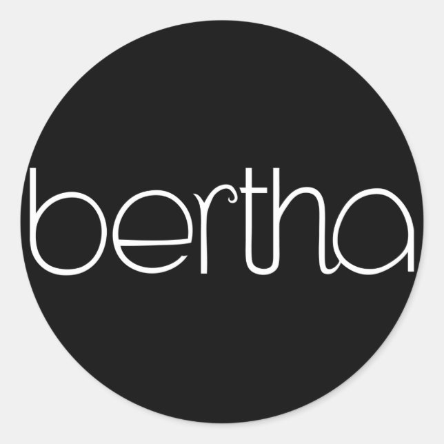 Bertha white Sticker (Front)