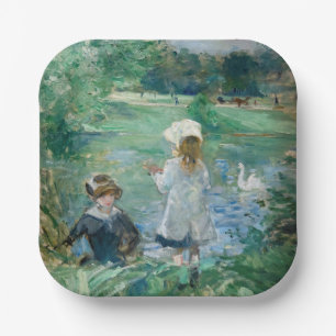 Berthe Morisot - Beside a Lake / Au bord du lac Paper Plate