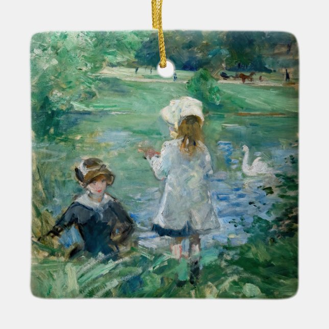 Berthe Morisot - Beside a Lake Ceramic Ornament (Front)