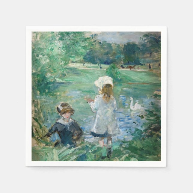 Berthe Morisot - Beside a Lake Napkin (Front)