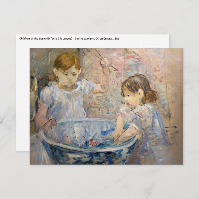 Berthe Morisot - Children at the Basin Postcard (Front/Back)