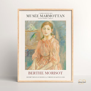 Berthe Morisot Daughter with Parakeet Art Print