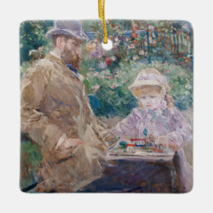 Berthe Morisot - Eugene Manet with his daughter Ceramic Ornament