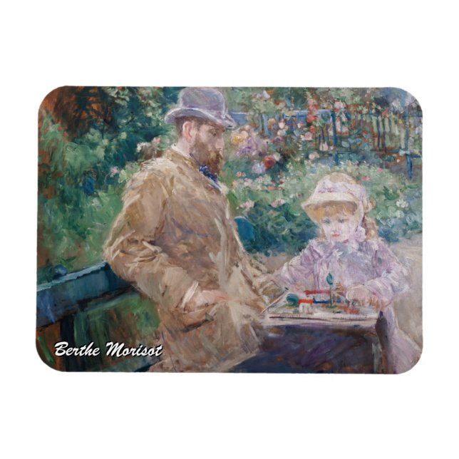 Berthe Morisot - Eugene Manet with his daughter Magnet (Horizontal)