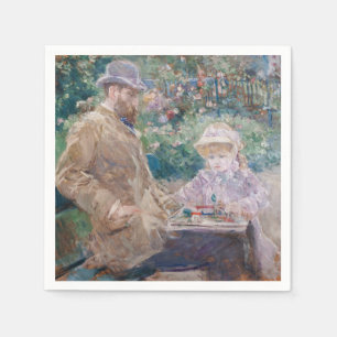 Berthe Morisot - Eugene Manet with his daughter Napkin