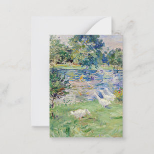 Berthe Morisot - Girl in a Boat with Geese Card