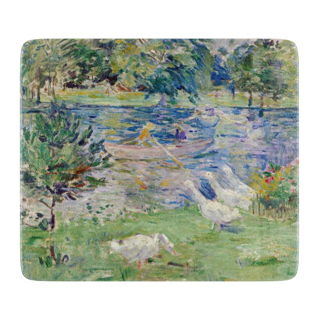 Berthe Morisot - Girl in a Boat with Geese Cutting Board (Front)