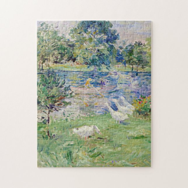 Berthe Morisot - Girl in a Boat with Geese Jigsaw Puzzle (Vertical)