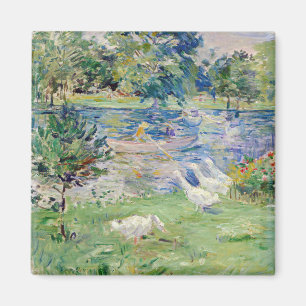 Berthe Morisot - Girl in a Boat with Geese Magnet