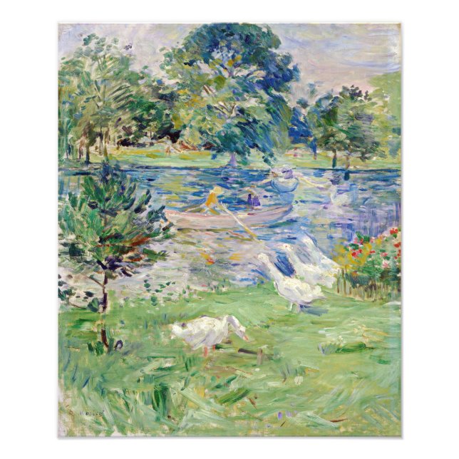 Berthe Morisot - Girl in a Boat with Geese Photo Print (Front)