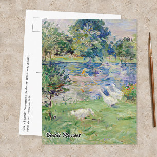 Berthe Morisot - Girl in a Boat with Geese Postcard