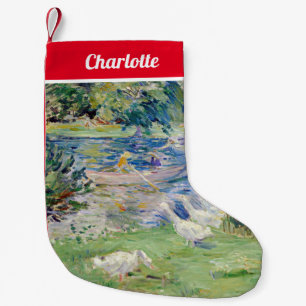 Berthe Morisot - Girl in a Boat with Geese Small Christmas Stocking