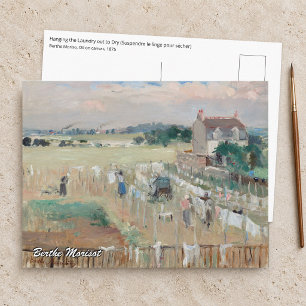 Berthe Morisot - Hanging the Laundry out to Dry Postcard