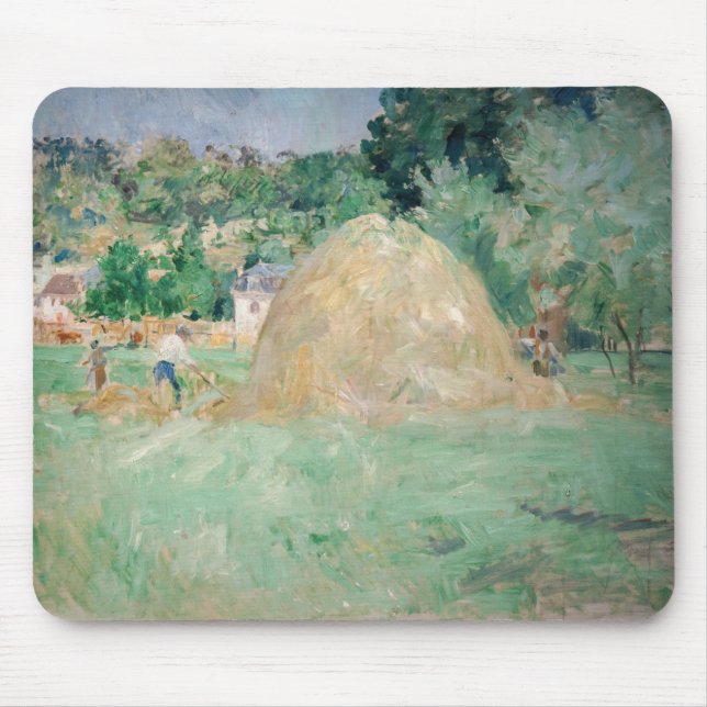 Berthe Morisot - Haystacks at Bougival Mouse Pad (Front)