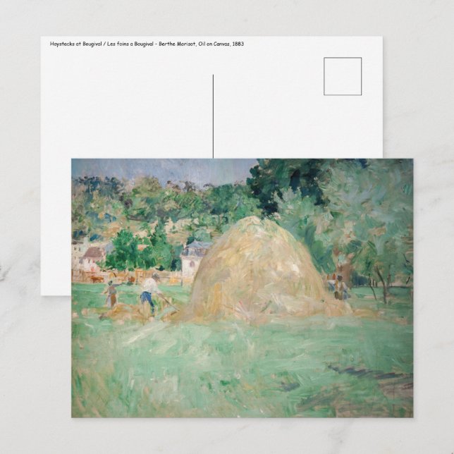 Berthe Morisot - Haystacks at Bougival Postcard (Front/Back)