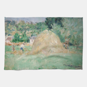 Berthe Morisot - Haystacks at Bougival Tea Towel