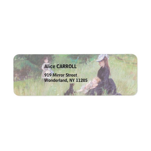 Berthe Morisot - In a Park / Dans le parc Return Address Label (Front)