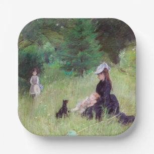 Berthe Morisot - In a Park Paper Plate