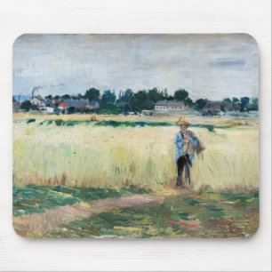 Berthe Morisot - In the Wheatfield at Gennevillie Mouse Pad