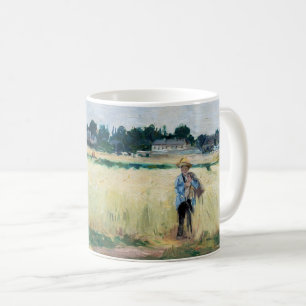 Berthe Morisot - In the Wheatfield at Gennevillier Coffee Mug