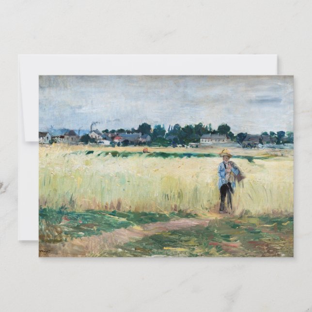 Berthe Morisot - In the Wheatfield at Gennevillier Invitation (Front)