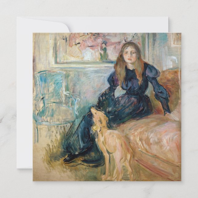 Berthe Morisot - Julie and her Greyhound Laerte Invitation (Front)