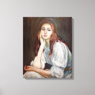 Berthe Morisot - Julie Daydreaming Canvas Print
