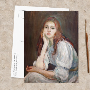Berthe Morisot - Julie Daydreaming Postcard