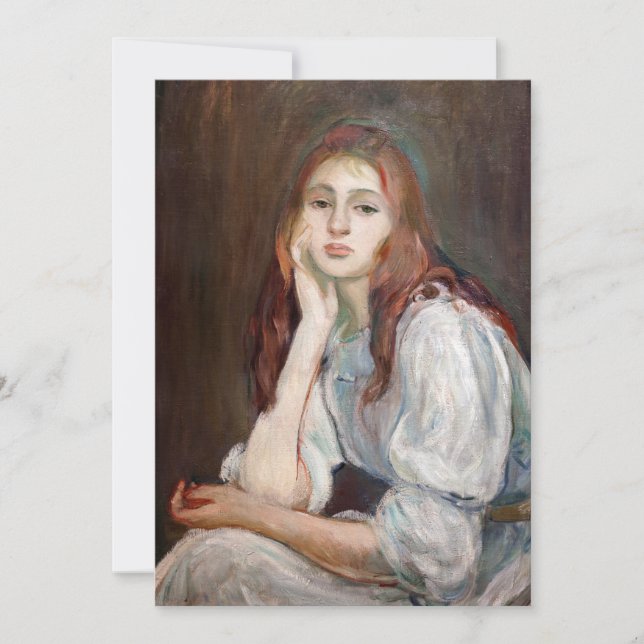 Berthe Morisot - Julie Daydreaming Thank You Card (Front)