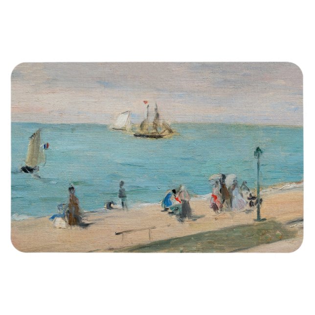Berthe Morisot - On the Beach, Les Petites-Dalles Magnet (Horizontal)