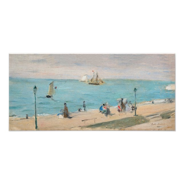 Berthe Morisot - On the Beach, Les Petites-Dalles Photo Print (Front)
