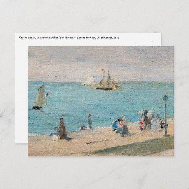 Berthe Morisot - On the Beach, Les Petites-Dalles Postcard (Front/Back)