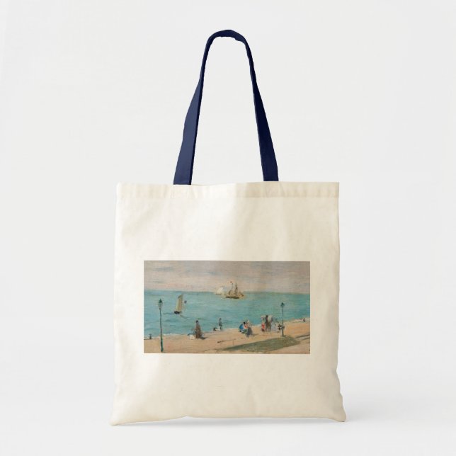 Berthe Morisot - On the Beach, Les Petites-Dalles Tote Bag (Front)