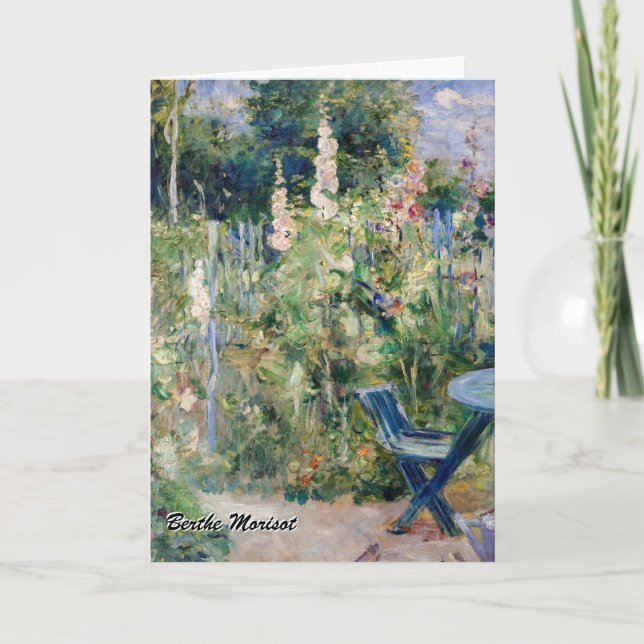 Berthe Morisot - Roses Tremieres Card (Front)