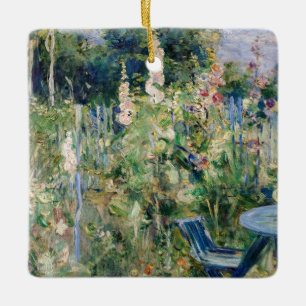 Berthe Morisot - Roses Tremieres Ceramic Ornament