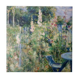 Berthe Morisot - Roses Tremieres / Hollyhocks Ceramic Tile
