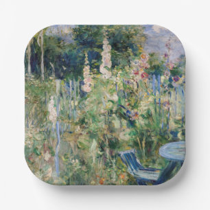 Berthe Morisot - Roses Tremieres Paper Plate