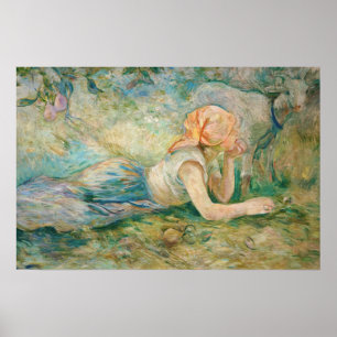Berthe Morisot - Shepherdess Resting Poster