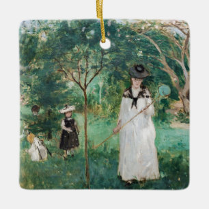 Berthe Morisot - The Butterfly Hunt Ceramic Ornament