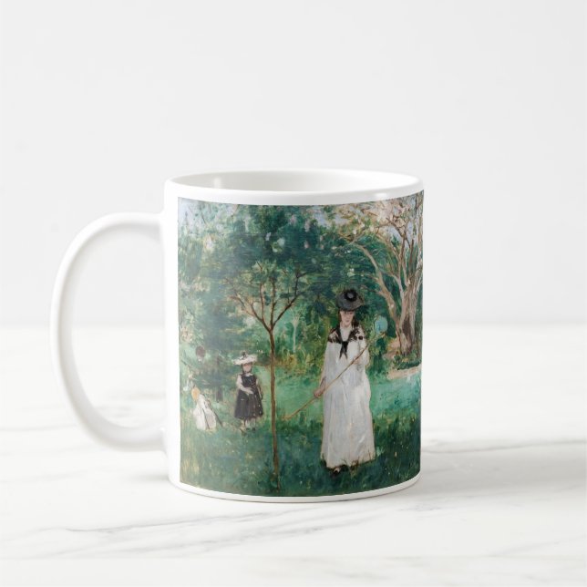 Berthe Morisot - The Butterfly Hunt Coffee Mug (Left)