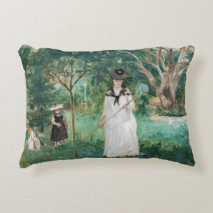 Berthe Morisot - The Butterfly Hunt Decorative Cushion