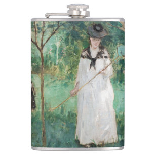 Berthe Morisot - The Butterfly Hunt Hip Flask