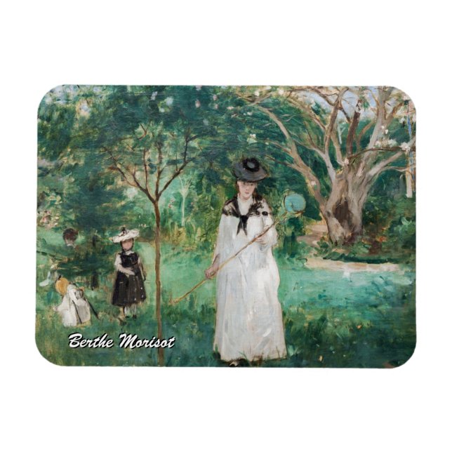 Berthe Morisot - The Butterfly Hunt Magnet (Horizontal)