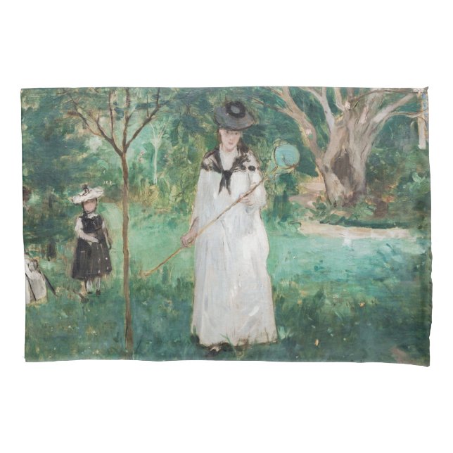 Berthe Morisot - The Butterfly Hunt Pillowcase (Front)