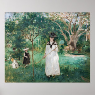 Berthe Morisot - The Butterfly Hunt Poster