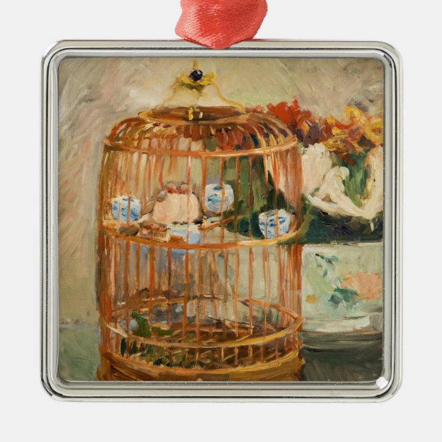 Berthe Morisot - The Cage Metal Ornament (Front)