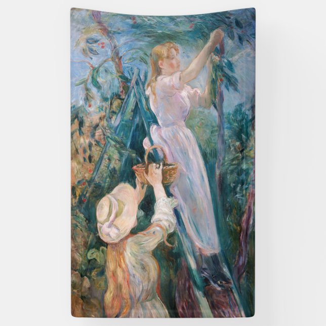 Berthe Morisot - The Cherry Picker Banner (Vertical)