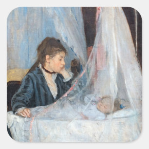 Berthe Morisot - The Cradle / Le Berceau Square Sticker